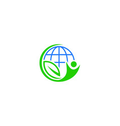 Earth Leaf And Human Life Logo Design