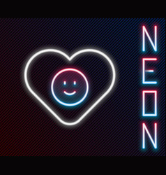 Glowing Neon Line Good Relationship Icon Isolated