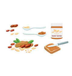 Peanut Butter Set Spoon Jar Knife Sandwich