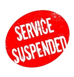 Service Suspended Rubber Stamp