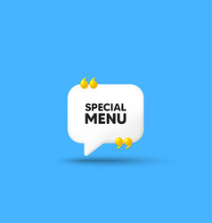 Special Menu Tag Kitchen Food Offer Chat Speech