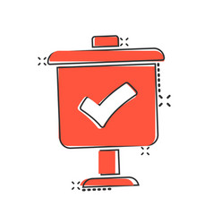 Checklist Icon In Comic Style Survey Cartoon