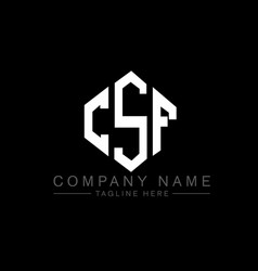 Csf Letter Logo Design With Polygon Shape