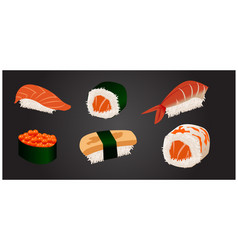 Set Sushi Delicious Japan