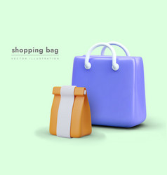 Shopping Bag With Handles Sealed Paper Package