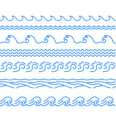 Water Wave Horizontal Line Seamless Blue River