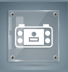 White Portable Video Game Console Icon Isolated On