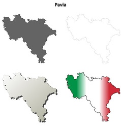 Pavia Blank Detailed Outline Map Set