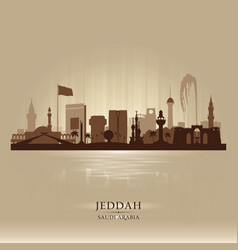 Jeddah Saudi Arabia City Skyline Silhouette