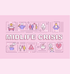 Midlife Crisis Word Concepts Banner