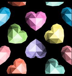 Origami Heart Seamless Pattern