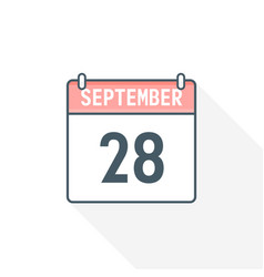 28th September Calendar Icon 28