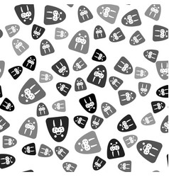 Black Walrus Animal Icon Isolated Seamless Pattern