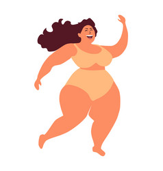 Bodypositive Concept Beautiful Young Active Woman