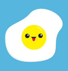 Funny happy egg isolated cartoon character Vector Image