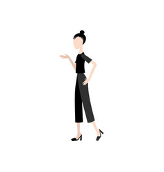 Woman In Culottes And T-shirts Clothes