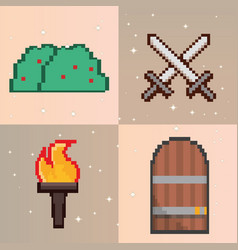 Set Of Pixel Art