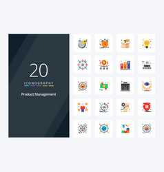 20 Product Management Flat Color Icon