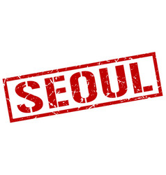 Seoul Red Square Stamp