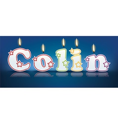 Colin Written With Burning Candles