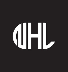 Nhl Letter Logo Design On Black Background