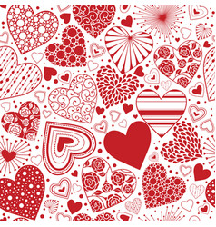 Valentines day romantic seamless pattern with cute