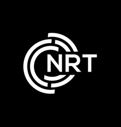 Nrt Letter Logo Design On Black Backgroundnrt