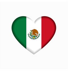 Mexican Flag Heart-shaped Sign