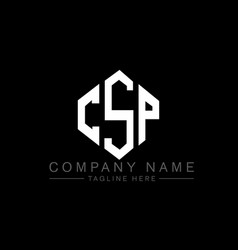 Csp Letter Logo Design With Polygon Shape