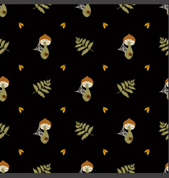 Mushroom Pattern Halloween Seamless