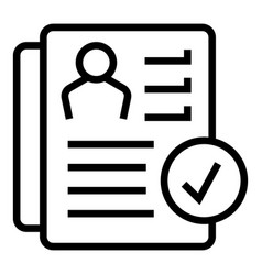 Cv Paper Icon Outline Job Template