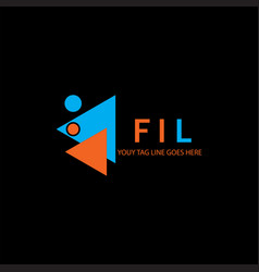 Fil Letter Logo Creative Design With Graphic