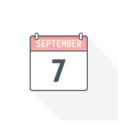 7th September Calendar Icon 7