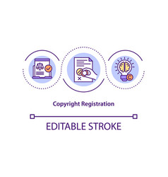 Copyright Registration Concept Icon