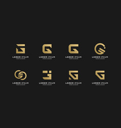 G Logo Collection With Golden Creative Style