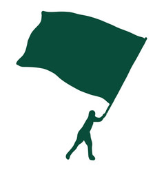 Huge Flag Bearer Wave Silhouette