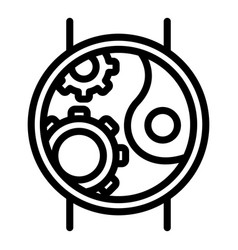 Mechanic Construction Hand Watch Icon Outline