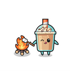 Milkshake Character Is Burning Marshmallow