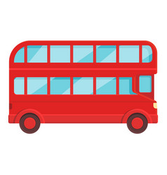 British London Bus Icon Cartoon Uk Tour