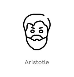 Outline Aristotle Icon Isolated Black Simple Line