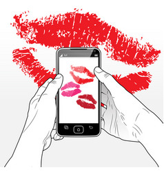 Smartphone Love And Kisses