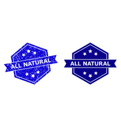 Hexagonal All Natural Seal With Corroded Style