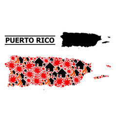 War Collage Map Of Puerto Rico