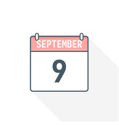 9th September Calendar Icon 9