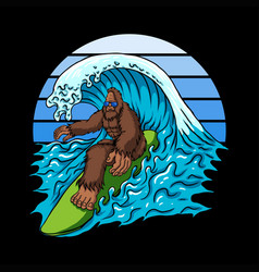 Bigfoot Surfing The Waves