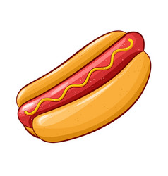 Hot Dog Hand Drawn Colorful Sketch Cartoon