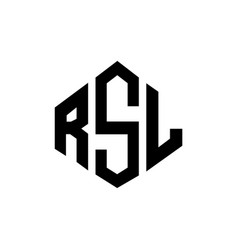 Rsl Letter Logo Design With Polygon Shape