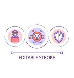 Social Engineering Attack Loop Concept Icon