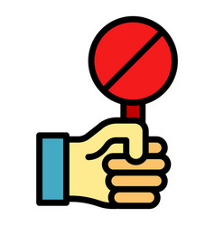 Protest Hand Icon Color Outline