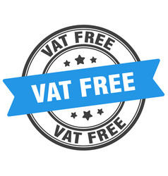 Vat Free Stamp Label On Transparent